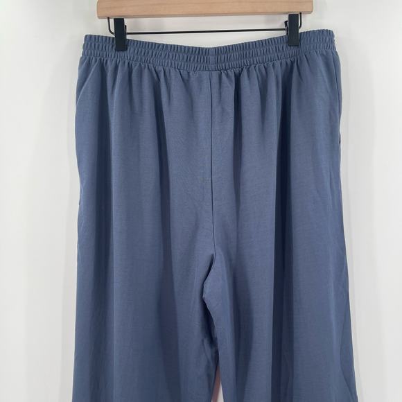 BOBEAU Pull On Pants Size Medium Indigo Blue Wide Leg NWT Rayon Nylon Blend Crop - Picture 8 of 13